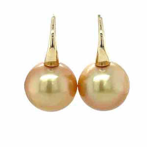 Autore 18k Yellow Gold 11mm Gold South Sea Pearl Earrings