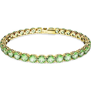 Swarovski: SWAROVSKI MATRIX:TENNIS BRACELET GREEN (M)