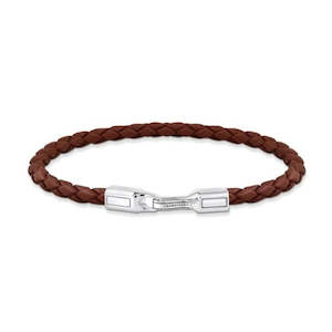 THOMAS SABO REBEL BROWN LEATHER 4mm B/L 19cm