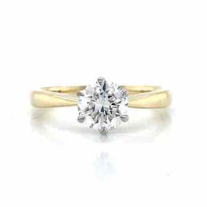 Diamonds: 9k B/Tn 1.1ct D-F VS/SI Solitaire Lab Grown Diamond Ring