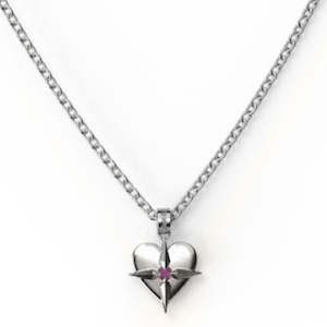 Stolen Girlfriends Club Birthstone Heart Necklace July