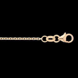 18K Yellow Gold Oblong Trace Chain