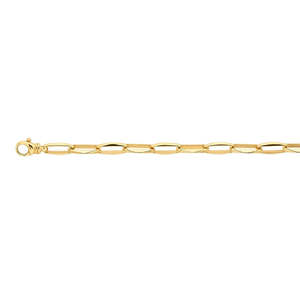 9k Yellow Gold Faceted Link Bracelet