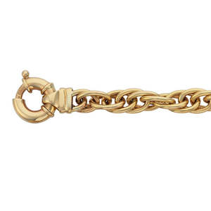 All Jewellery: 9k Yellow Gold Heavy Twist Link Bracelet