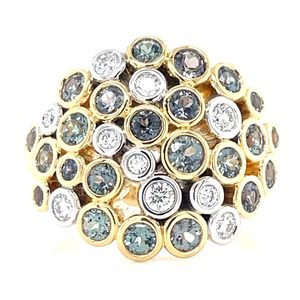 "Aurora" 18k Gold Alexandrite & Diamonds Ring