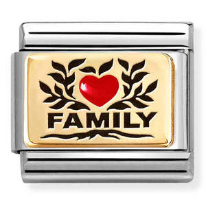 Nomination Composable Family Red Heart Charm