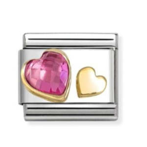 Gifts Under 200: Nomination Composable Heart w Dark Pink CZ Heart Charm