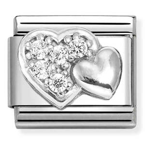 Nomination Composable CZ Raised Hearts Charm
