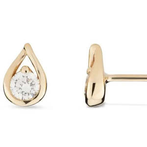 9k Yellow Gold 0.30ct D/F VVS/VS Lab Grown Diamond Stud Earrings