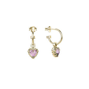 Stolen Girlfriends Club Mystic Quartz Love Claw Anchor Earrings 18k Gold Plated