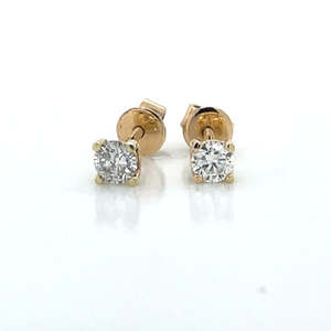 Earrings: 9k Yellow Gold 2=0.50ct LG Diamond Stud Earrings