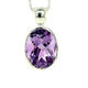 Stg Silver 16x12mm Oval Amethyst Pendant