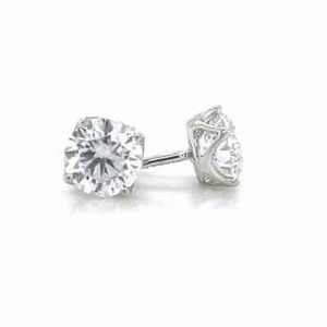 9k White Gold 2.19ct LG Diamonds Stud Earrings