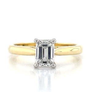 'Melanie' 18k Gold & Platinum 0.90ct E/C Diamond Ring