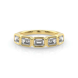 Diamond Jewellery: 9k Yellow Gold 1.29ct Emerald Cut LG Diamond Ring