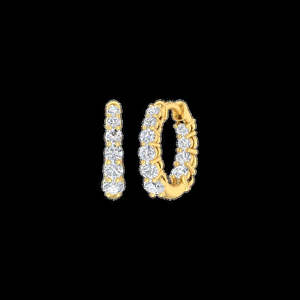 9k Yellow Gold 1.11ct LG Diamond Hoop Earrings