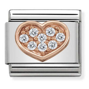Mens Jewellery: Nomination CZ Heart Charm