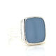Stg Silver 3.5ct Cushion Blue Opal Ring
