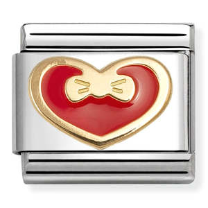 Nomination Red Heart with Bow Charm