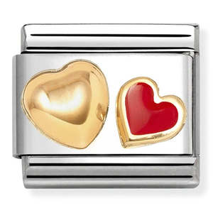 Gifts Under 100: Nomination Red & Gold Hearts Charm