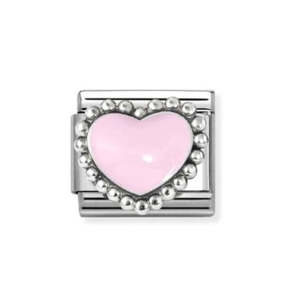 Nomination Composable Classic Pastel Pink Raised Heart Charm
