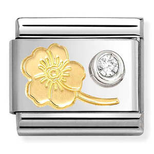 Nomination CZ & Forget Me Not Charm