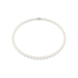 SWAROVSKI MATRIX NECKLACE, CRYSTAL PEARL