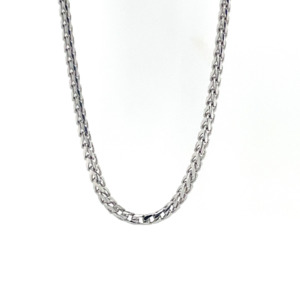 The White Gold Collection: 9k White Gold 1.1mm Franco Chain