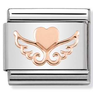 Nomination Composable Heart w Wings Charm