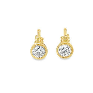 Earrings: 9k Yellow Gold 1.00ct Lab Grown Diamond Stud Earrings