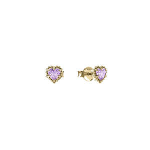 Stolen Girlfriends Club Dahlias Heart Earrings Gold Plated