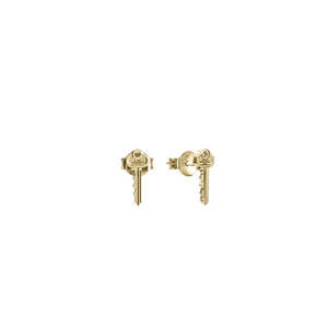 Earrings: Stolen Girlfriends Club Mini Key Stud Earrings 18k Gold Plated