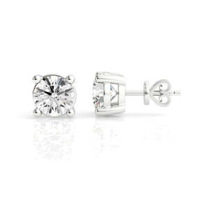 Earrings: 9k White Gold 2=2.05ct Lab Grown Diamond Stud Earrings