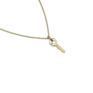 Necklaces Pendants: Stolen Girlfriends Club Mini Key Necklace 18k Gold Plated