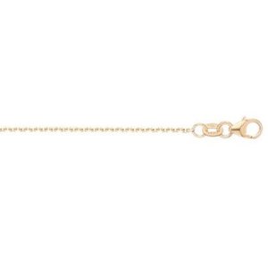 9K Yellow Gold 1.5mm Oblong Trace Chain 42-45cm