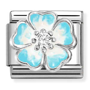 Nomination Flower Blue Fade Charm