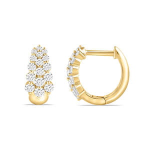 All Jewellery: 9k Yellow Gold 1.04ct Lab Grown Diamond Huggie Earrings