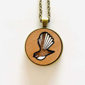 New: NEW! Fantail Piwakawaka Rimu Necklace - Rimu