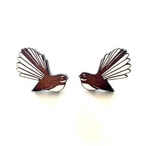 Fantail Piwakawaka studs (new design)