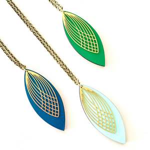 Necklaces Brooches: Leaf Pendant