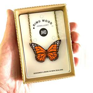 Necklaces Brooches: Monarch Butterfly Necklace