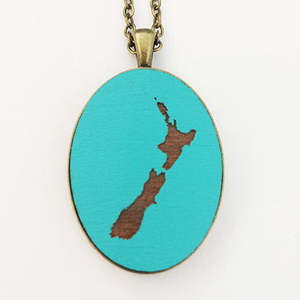 Best Selling: NZ Map Pendant - TEAL