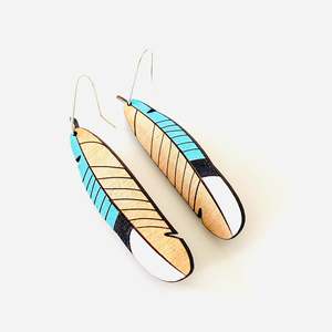 :Kingfisher/kōtare Feather earrings
