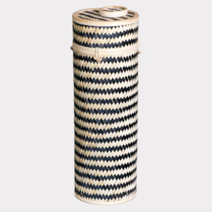 Black and Natural Bamboo Scatter Tube