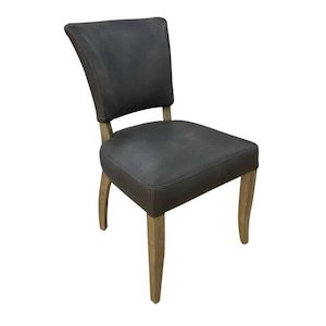Halo Mimi Dining Chair Destroyed Black + Weathered Oak Leg - Dining Refined Living
