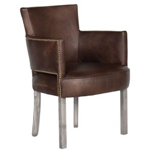 Products: Halo Newark Dining Chair – Antique Tobacco & Weathered Oak Leg - Dining Chairs Refined Living