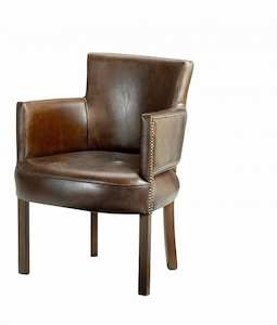 Newark Dining Chair Vintage Cigar & Antique Oak - Dining Chairs Refined Living