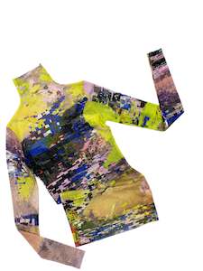 Special Releases: 1999 Silk Mesh Top - Aliyah Winter Rage Print