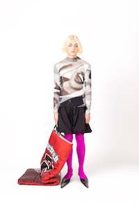 030a Ego Trip: 1999 Mesh Top - Halftone Jimmy Print