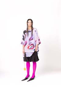 030a Ego Trip: Silk Kaboom Tee - Acid Trip Jimmy Print